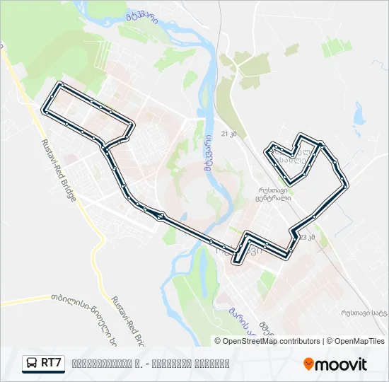 RT7 Bus Line Map