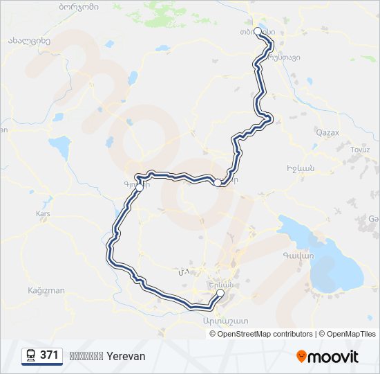 Поезд 371: карта маршрута