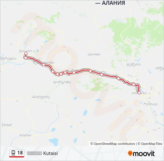 18 Train Line Map