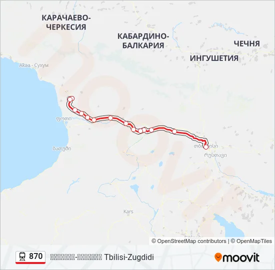 870 Train Line Map