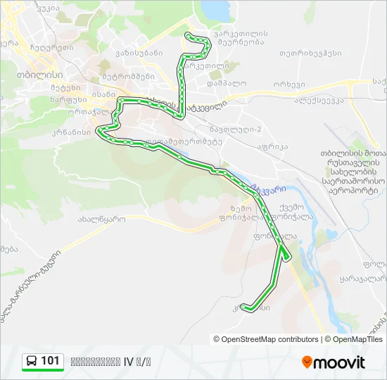 101 Bus Line Map