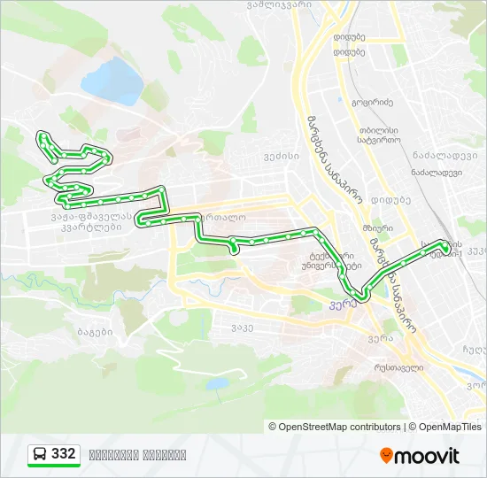 332 Bus Line Map