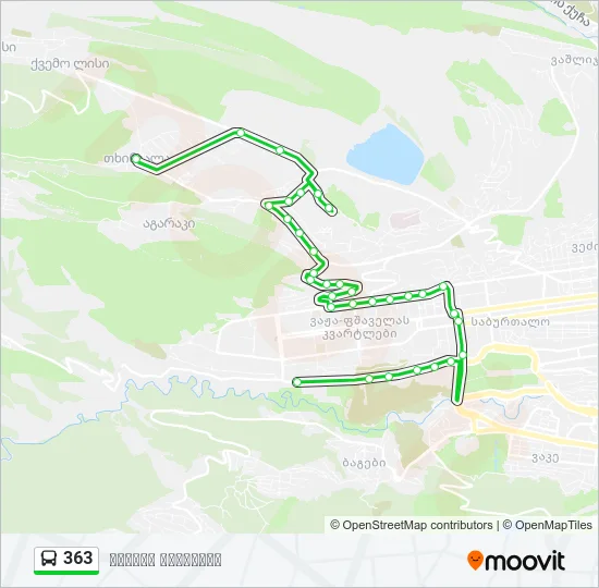 363 Bus Line Map
