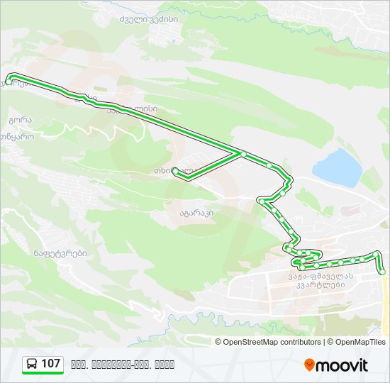 107 bus Line Map