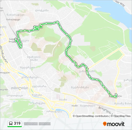 319 Bus Line Map