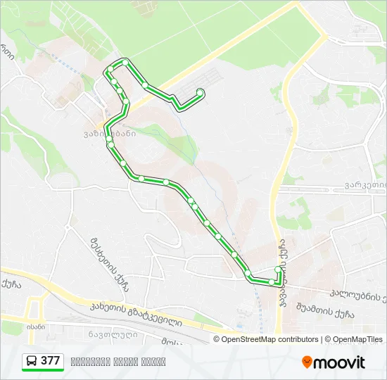 377 Bus Line Map