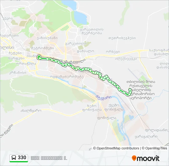 330 Bus Line Map