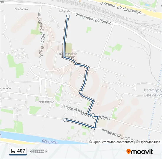 407 Bus Line Map