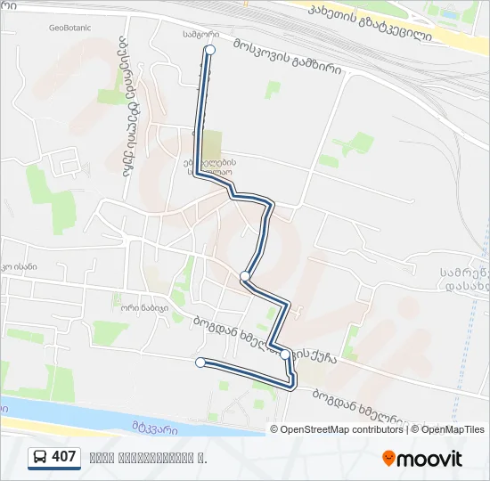 407 Bus Line Map
