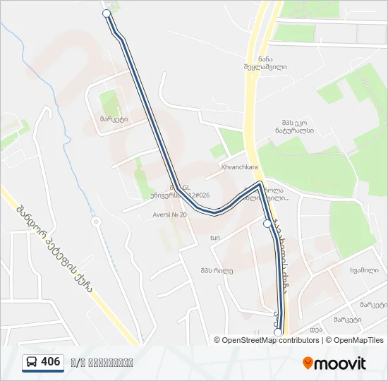 406 Bus Line Map