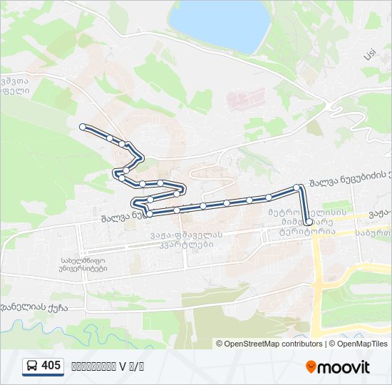 405 bus Line Map