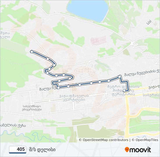 405 bus Line Map