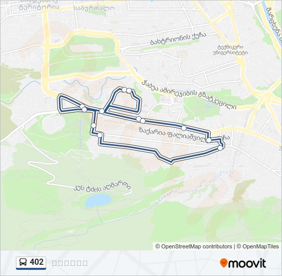 402 bus Line Map