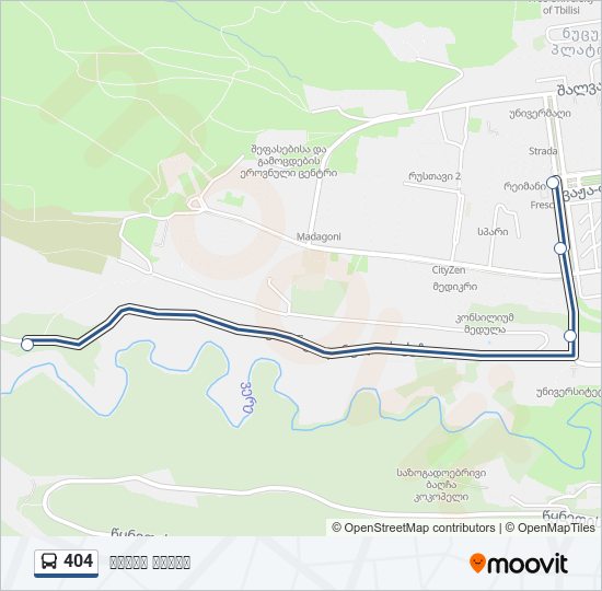 Автобус 404: карта маршрута