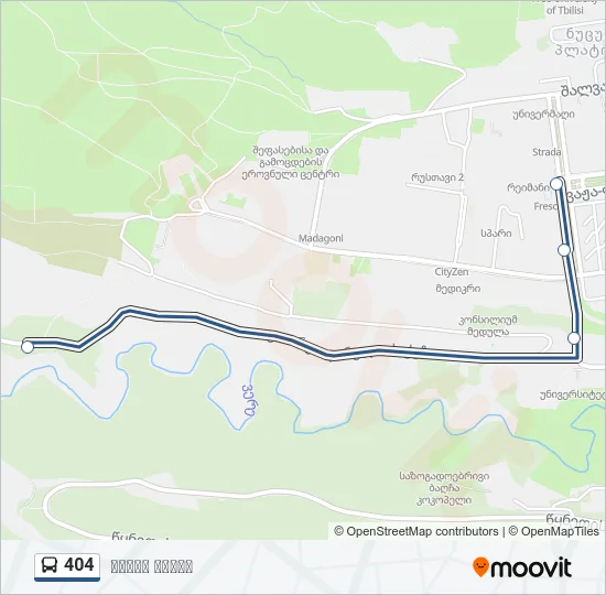 404 Bus Line Map