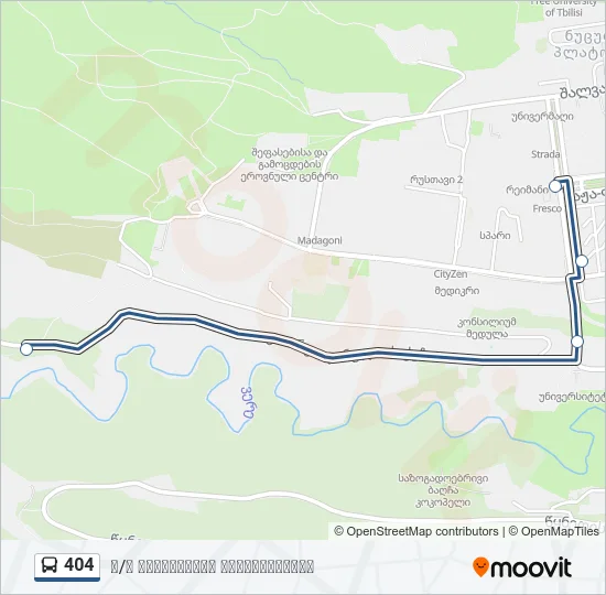 404 Bus Line Map