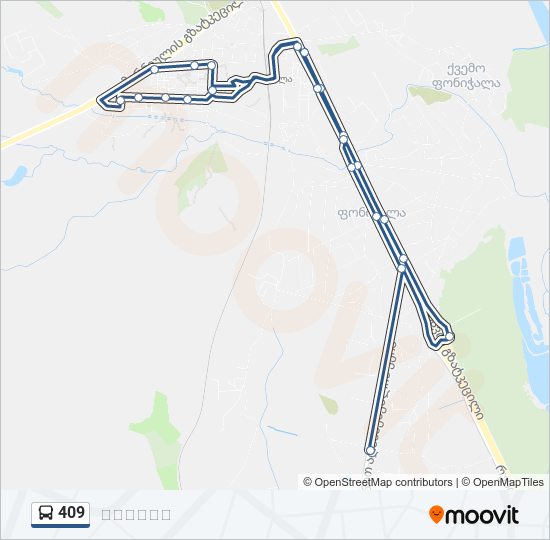 409 bus Line Map