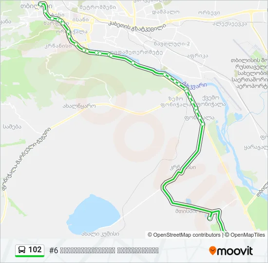 102 Bus Line Map