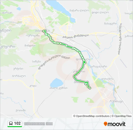 102 Bus Line Map