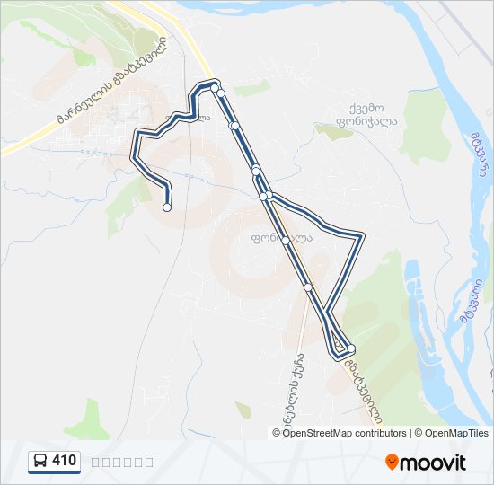Автобус 410: карта маршрута
