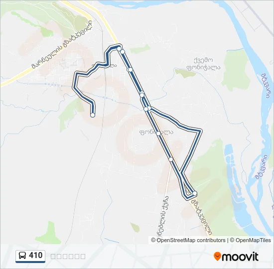 410 Bus Line Map