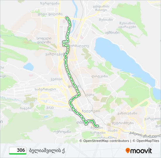 306 Route: Schedules, Stops & Maps - ბელიაშვილის ქ. (Updated)