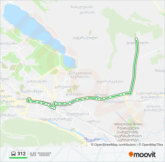 Автобус 312: карта маршрута