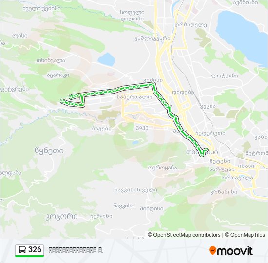 Автобус 326: карта маршрута