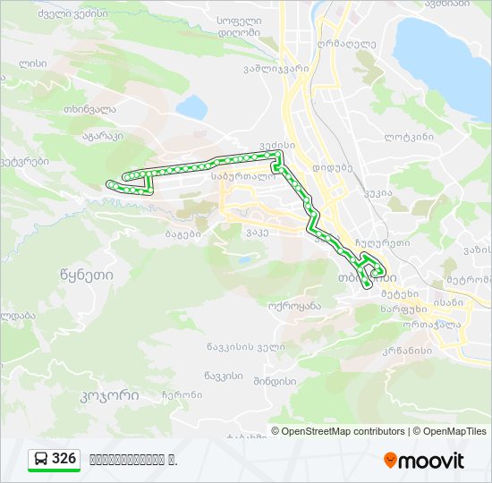 Автобус 326: карта маршрута