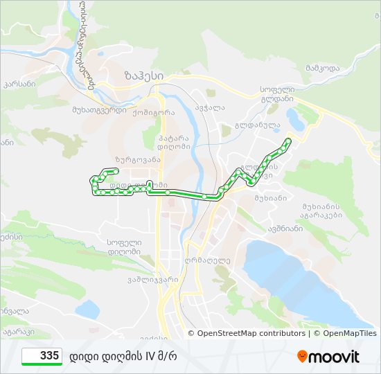 Автобус 335: карта маршрута