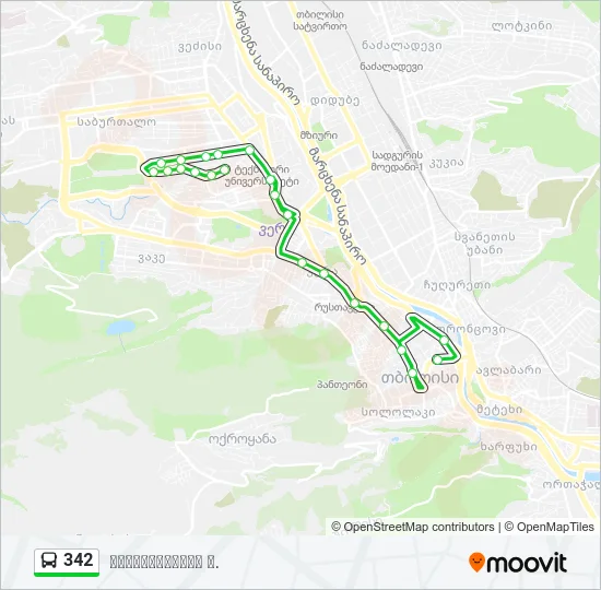 342 Bus Line Map