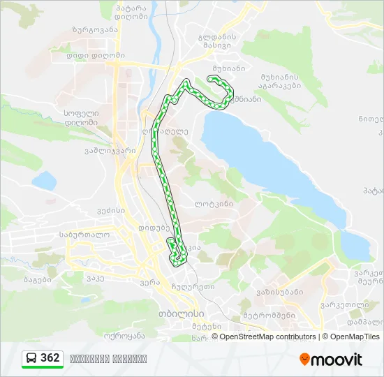 362 Bus Line Map