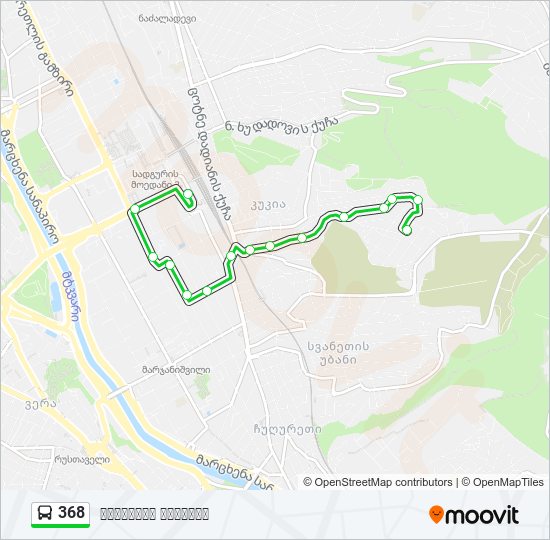 368 bus Line Map