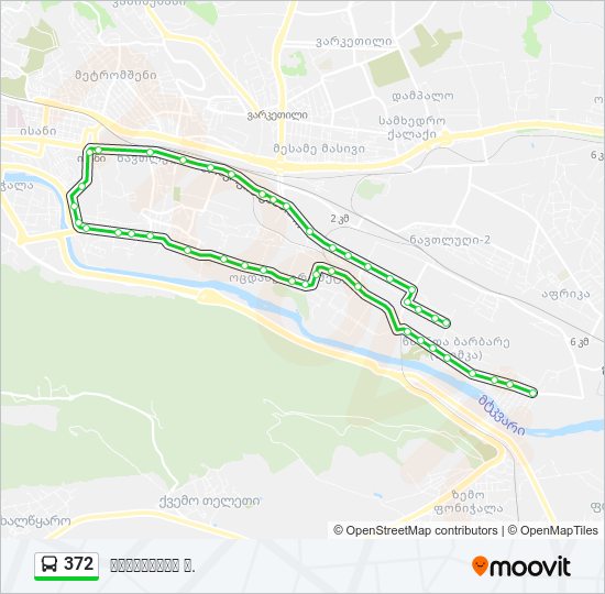 372 bus Line Map