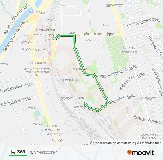369 Bus Line Map
