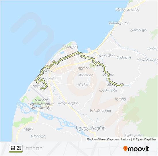 Автобус 2ა: карта маршрута
