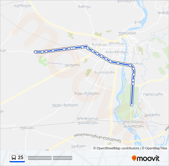 25 bus Line Map