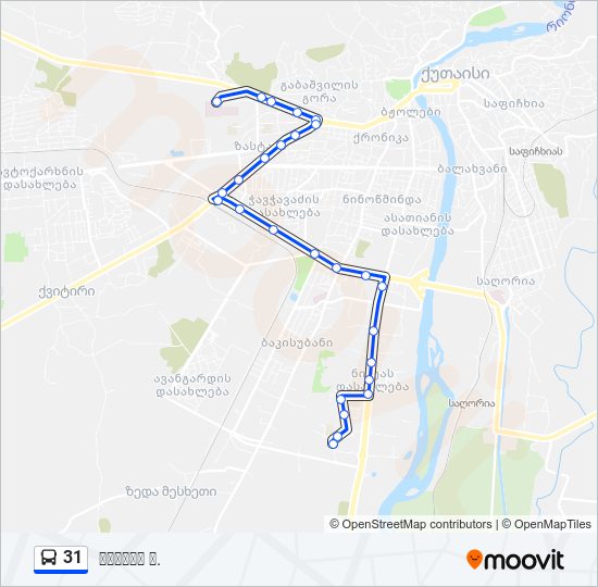 31 bus Line Map