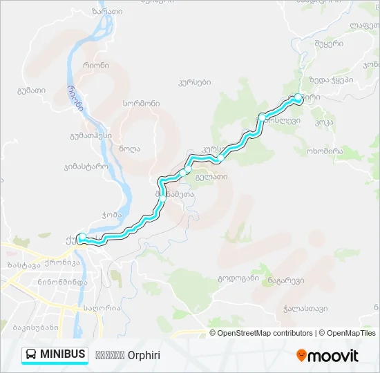 Автобус MINIBUS: карта маршрута