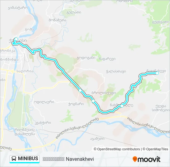 Автобус MINIBUS: карта маршрута