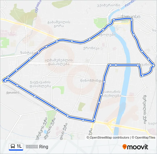 Автобус 1L: карта маршрута