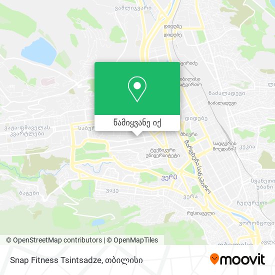 Snap Fitness Tsintsadze რუკა