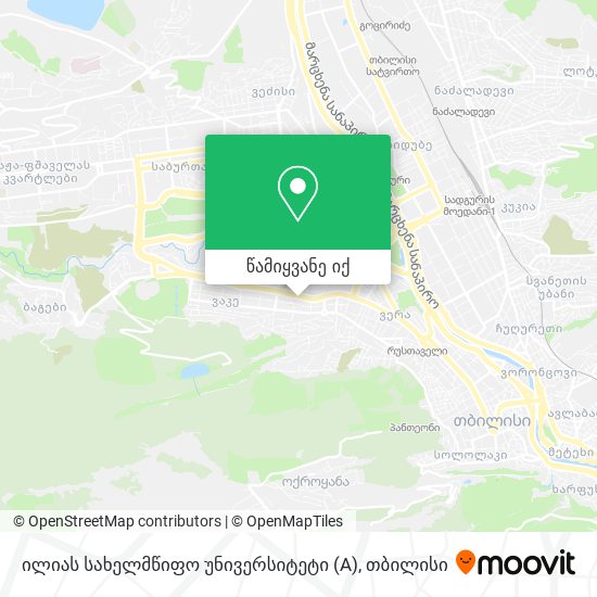 ილიას სახელმწიფო უნივერსიტეტი (A) რუკა