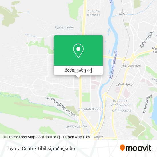 Toyota Centre Tibilisi რუკა