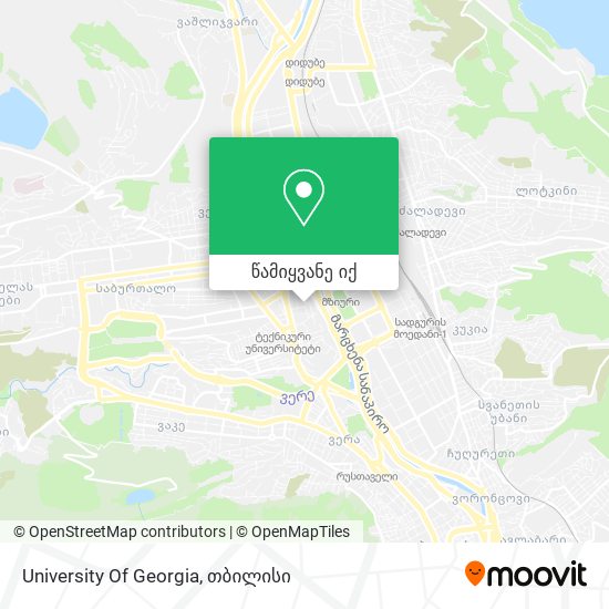 University Of Georgia რუკა