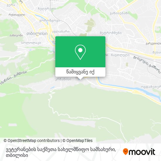 ვეტერანების საქმეთა სახელმწიფო სამსახური რუკა