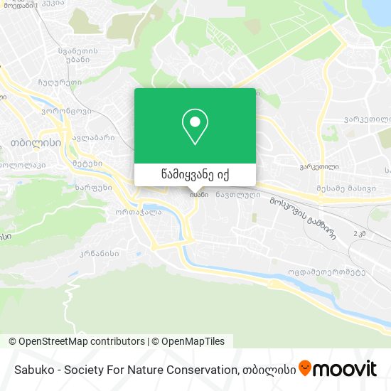 Sabuko - Society For Nature Conservation რუკა