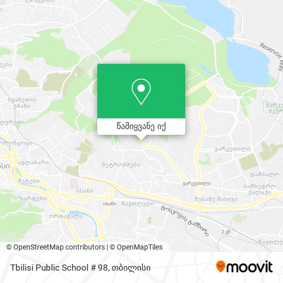 Tbilisi Public School # 98 რუკა