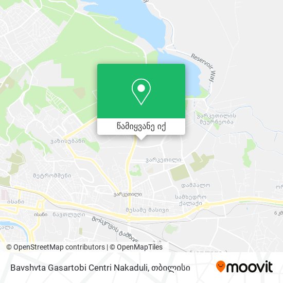 Bavshvta Gasartobi Centri Nakaduli რუკა