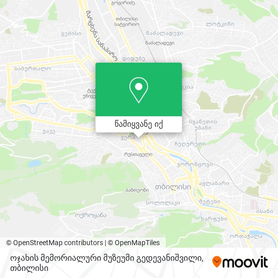 ოჯახის მემორიალური მუზეუმი გედევანიშვილი რუკა